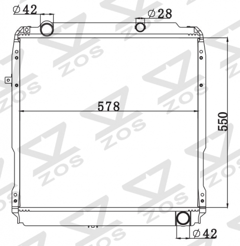 TOYOTA COASTER HZB50/HZ/HD' 1999- MT radiator