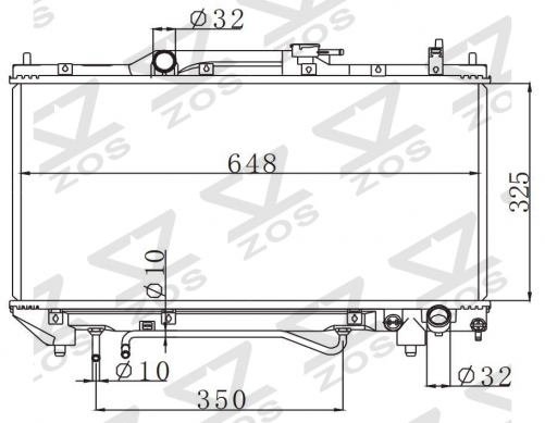TOYOTA AVENSIS '2001 2001 AT radiator