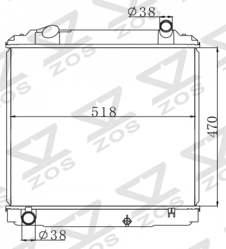 TOYOTA DYNA HINO RANGER 2 4.1D' 1995-1997 MT radiator