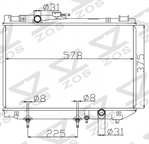 TOYOTA CAMRY CV30#90-92 1990-1992 AT radiator