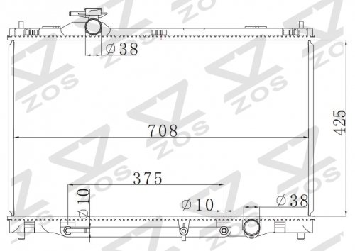 TOYOTA Crown DBA-UZS187 2006- AT radiator