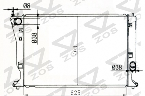 TOYOTA AVENSIS(03-)2.0 D4D MT radiator