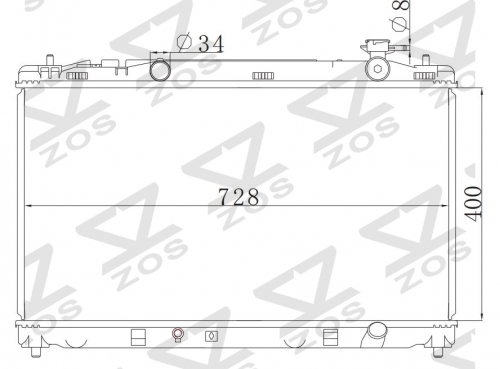 TOYOTA SIENNA 3.3L V6 2006- MT radiator
