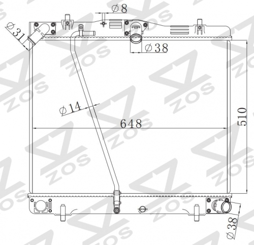 TOYOTA HIACE 05- MT radiator