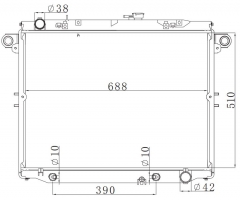 TOYOTA LANDCRUISER'2001 HDJ101K 2001 AT radiator