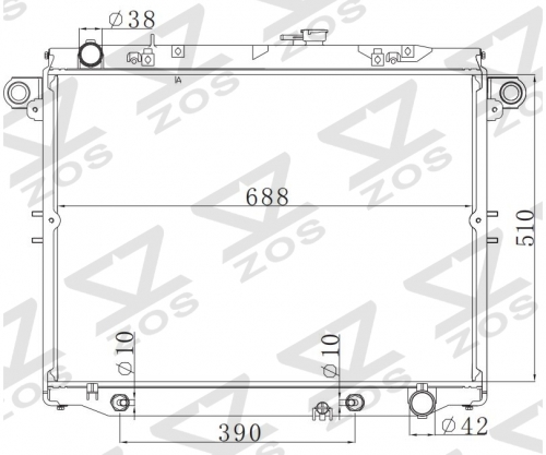 TOYOTA LANDCRUISER'2001 HDJ101K 2001 AT radiator