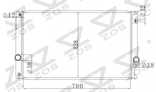 TOYOTA LEXUS NX200T 2.0L 15-17 MT radiator