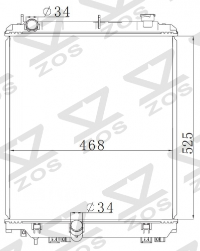 TOYOTA DYNA '88-95 radiator