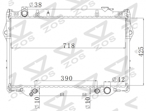 TOYOTA LANDCRUISER'93-98 AT radiator
