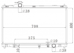 TOYOTA CROWN DBA-UZS186 06- AT radiator