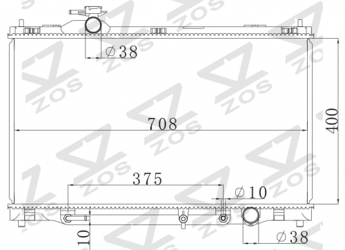 TOYOTA CROWN DBA-UZS186 06- AT radiator