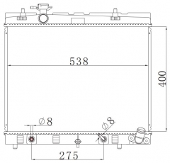 TOYOTA YARIS 18- 2018- AT radiator