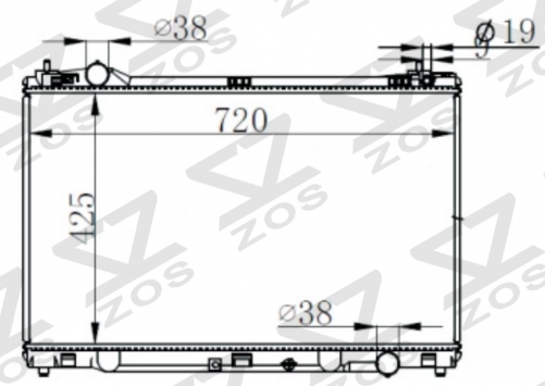 TOYOTA CROWN 2.0T 235马力 15-17 MT radiator