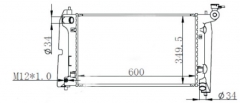 TOYOTA PRIUS(ZVW50)1.8HYBRID1.5-MT radiator