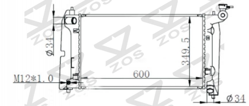 TOYOTA PRIUS(ZVW50)1.8HYBRID1.5-MT radiator