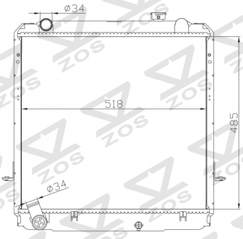 TOYOTA DYNA 150250 96- MT radiator