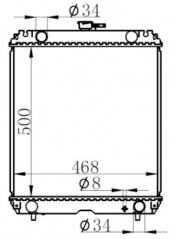 TOYOTA KUBOTA HARVESTER DC60/DC70/DC95 MT radiator