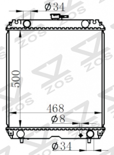 TOYOTA KUBOTA HARVESTER DC60/DC70/DC95 MT radiator