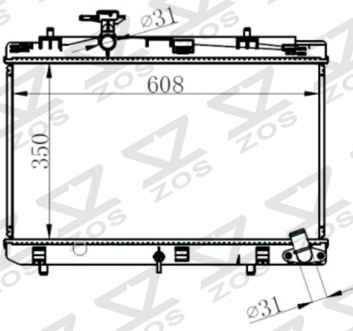 TOYOTA YARIS 15-MT radiator