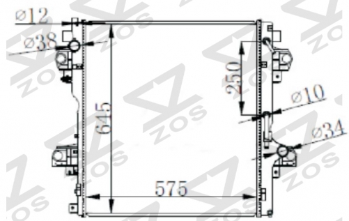 TOYOTA LAND CUISER PRADO J150 3.0 D4D 09-AT radiator
