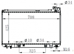 TOYOTA CROWN 99-00 AT radiator