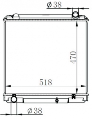 TOYOTA DYNA/TOYOACE BU142 96- MT radiator