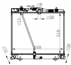 TOYOTA HIACE 2K GAS 05- MT radiator