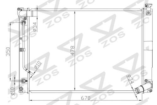 TOYOTA HARRIER/LEXUS RS 300 330 AT radiator