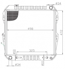 TOYOTA HILUX3.0 '89-93 VZN130 AT radiator