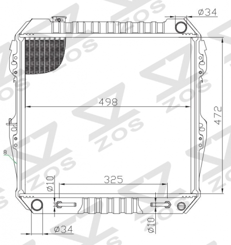 TOYOTA HILUX3.0 '89-93 VZN130 AT radiator