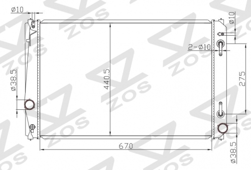 TOYOTA RAV4 3.5L V6 06-08 AT radiator