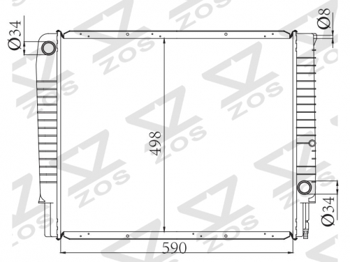 VOLVO 940 2.4i24V B6244FS(G) 1991-1994 MT radiator