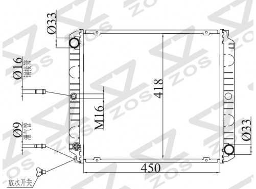 VOLVO 240/245/740/760 2.0 2.3G 1974-1985 MT radiator
