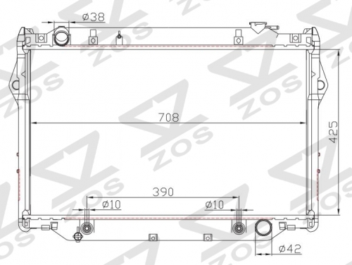 TOYOTA LANDCRUISER'93-98 AT radiator