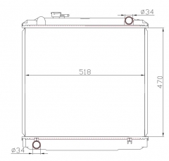 TOYOTA Dyna/TOYOace RZU100 97-99 MT radiator