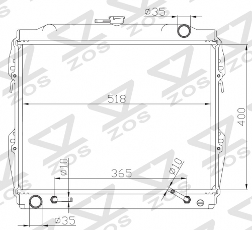 TOYOTA HILUX RN60/65 AT radiator