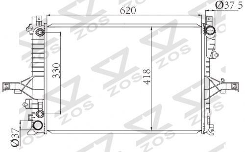 VOLVO TURBO/TURBO R AWD L5(G) 2000-2002 AT radiator