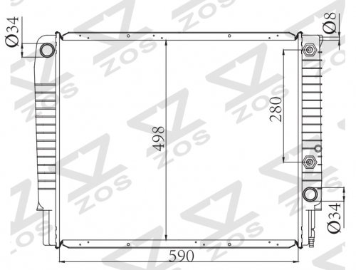 VOLVO 940 2.4i24V B6244FS(G) 1991-1994 AT radiator