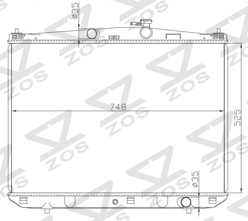 TOYOTA HIGHLANDER 3.5L V6 14-MT radiator