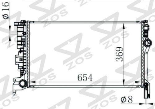 VOLVO XC90 17- radiator
