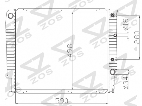 VOLVO 960 SERIES’2.4 V02062'90 AT radiator