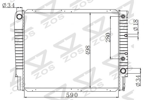 VOLVO 960 SERIES’2.4 V02062'90 AT radiator