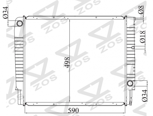 VOLVO 940-960 2.0I TURBO B200FT G 1990-2000 MT radiator