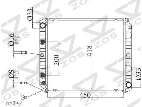VOLVO 240/245/740/760 2.0 2.3G 1974-1985 AT radiator