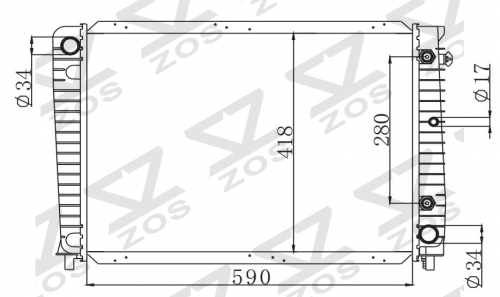 VOLVO 940 2.0I B200F G 1990-1996 AT radiator