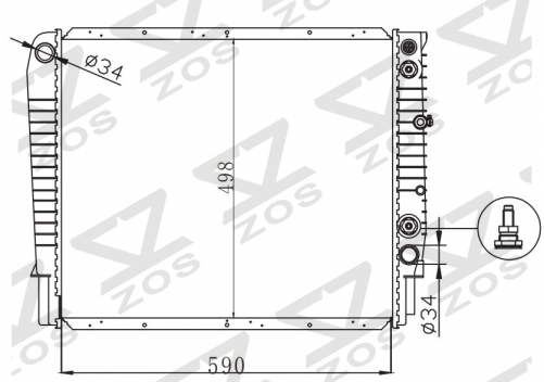 VOLVO 960(90-96)3.0I 24V MT radiator