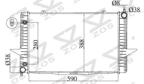 VOLVO 850 S70 SERIES’2.4VO 2094'93 AT radiator