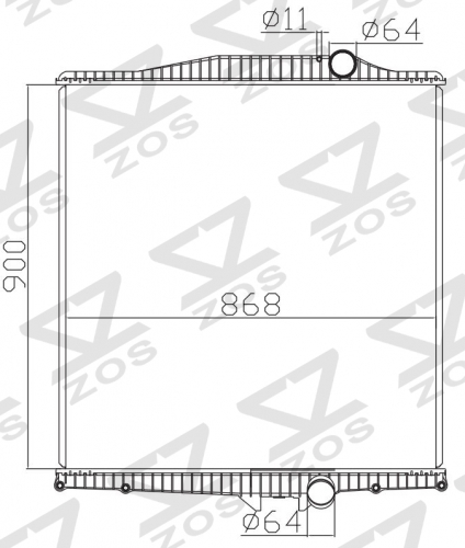 VOLVO ANL-VNM MACK CX-CXN613 1993 MT radiator