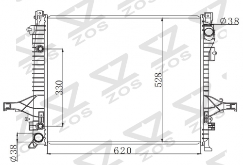VOLVO Xc90 2.5T’02 AT radiator