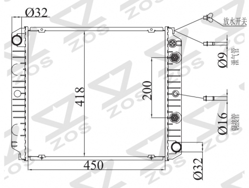 VOLVO 85-92 740/760 1986-1990 AT radiator